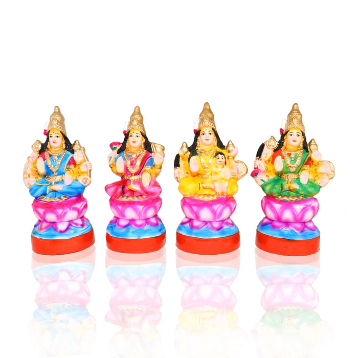 Ashta Lakshmi Clay Golu Bommai Set - 9 x 8 Inches | Giri Golu Doll/ Navaratri Golu Bomma/ Gombe/ Bommai