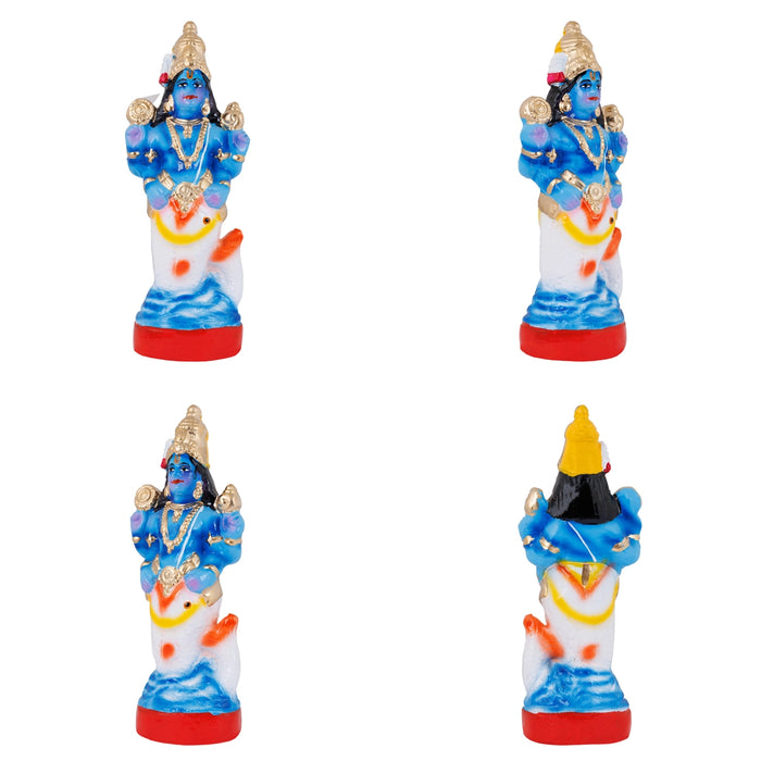 Dasavathaaram Clay Golu Bommai Set - 10 X 4 Inches | Giri Golu Doll/ Navaratri Golu Bomma/ Gombe/ Bommai - Clay Kolu Bommai