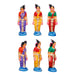 Karthigai Pengal Clay Golu Bommai Set - 10 X 9.5 Inches | Giri Golu Doll/ Navaratri Golu Bomma/ Gombe/ Bommai - Clay Kolu Bommai