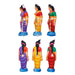 Karthigai Pengal Clay Golu Bommai Set - 10 X 9.5 Inches | Giri Golu Doll/ Navaratri Golu Bomma/ Gombe/ Bommai - Clay Kolu Bommai