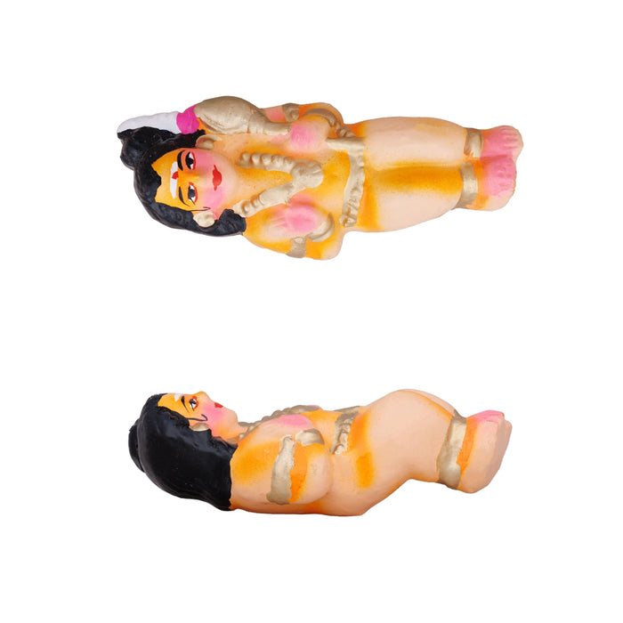 Karthigai Pengal Clay Golu Bommai Set - 10 X 9.5 Inches | Giri Golu Doll/ Navaratri Golu Bomma/ Gombe/ Bommai - Clay Kolu Bommai