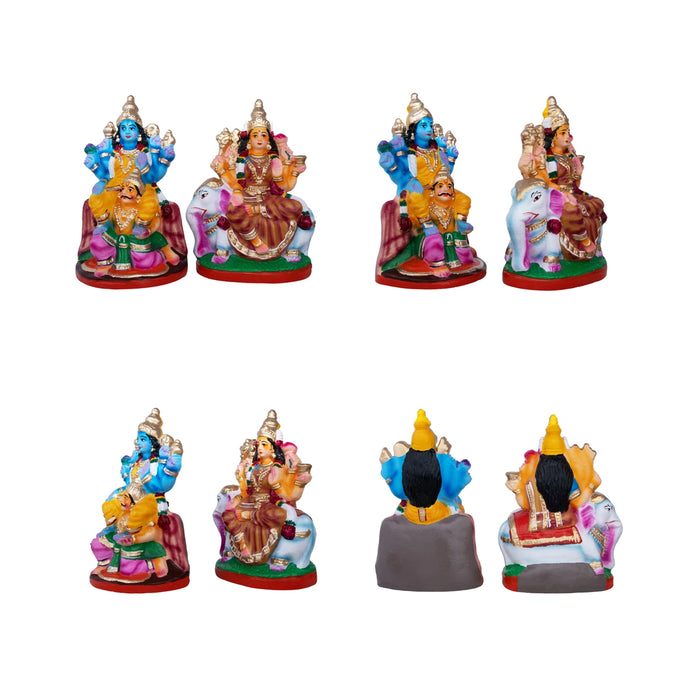 Saptha Mathakkal Clay Golu Bommai Set - 10 X 6 Inches | Giri Golu Doll/ Navaratri Golu Bomma/ Gombe/ Bommai - Clay Kolu Bommai