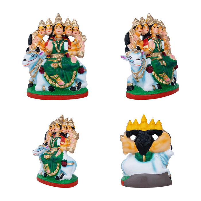 Saptha Mathakkal Clay Golu Bommai Set - 10 X 6 Inches | Giri Golu Doll/ Navaratri Golu Bomma/ Gombe/ Bommai - Clay Kolu Bommai