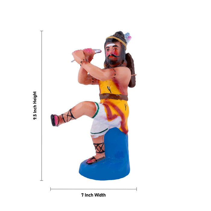 Kannappar Clay golu Bommai Set - 9.5 x 7 Inches | Giri Golu Doll/ Navaratri Golu Bomma/Gombe/Bommai