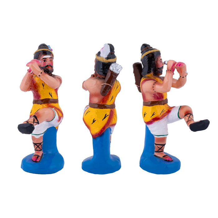 Kannappar Clay golu Bommai Set - 9.5 x 7 Inches | Giri Golu Doll/ Navaratri Golu Bomma/Gombe/Bommai