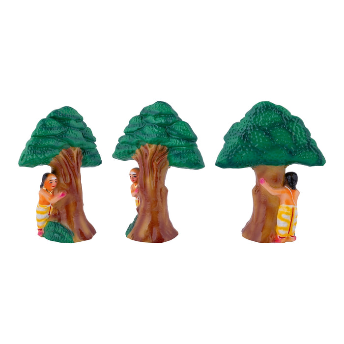 Kannappar Clay golu Bommai Set - 9.5 x 7 Inches | Giri Golu Doll/ Navaratri Golu Bomma/Gombe/Bommai