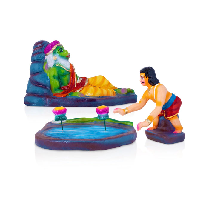 Bheeman Garva Bhangam Clay Golu Bommai Set - 6 x 9 Inches | Golu Doll/ Navaratri Golu Bomma/ Gombe/ Bommai