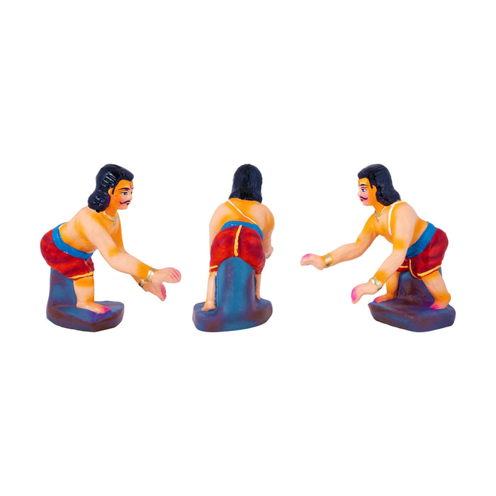 Bheeman Garva Bhangam Clay Golu Bommai Set - 6 x 9 Inches | Golu Doll/ Navaratri Golu Bomma/ Gombe/ Bommai