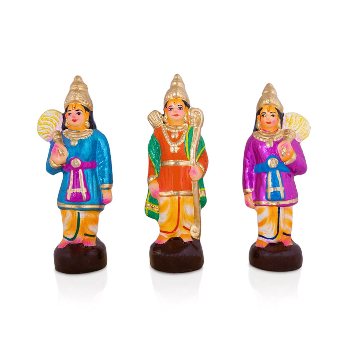 Ramar Pattabishegam Clay Golu Bommai Set - 9 x 6 Inches | Giri Golu Doll/ Navaratri Kolu Bommai/Gombe
