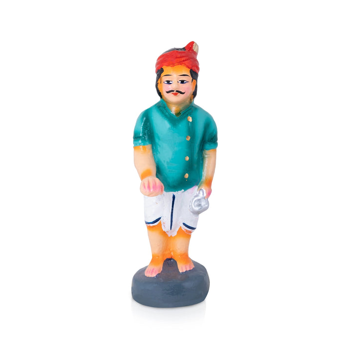 Pandavar Maaruvedam Clay Golu Bommai Set - 9.5 x 3 Inches | Giri Golu Doll/ Navaratri Kolu Bommai/Gombe