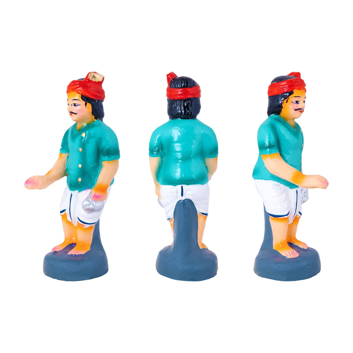 Pandavar Maaruvedam Clay Golu Bommai Set - 9.5 x 3 Inches | Giri Golu Doll/ Navaratri Kolu Bommai/Gombe