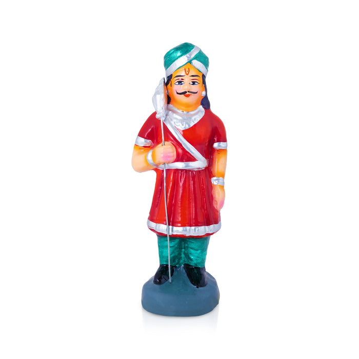 Pandavar Maaruvedam Clay Golu Bommai Set - 9.5 x 3 Inches | Giri Golu Doll/ Navaratri Kolu Bommai/Gombe