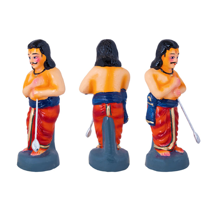 Pandavar Maaruvedam Clay Golu Bommai Set - 9.5 x 3 Inches | Giri Golu Doll/ Navaratri Kolu Bommai/Gombe
