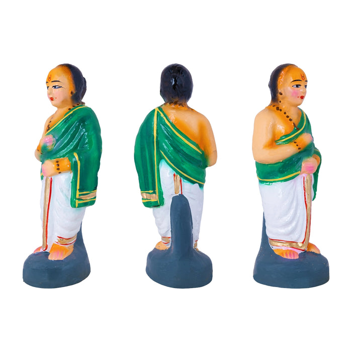 Pandavar Maaruvedam Clay Golu Bommai Set - 9.5 x 3 Inches | Giri Golu Doll/ Navaratri Kolu Bommai/Gombe