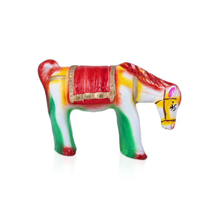 Pandavar Maaruvedam Clay Golu Bommai Set - 9.5 x 3 Inches | Giri Golu Doll/ Navaratri Kolu Bommai/Gombe