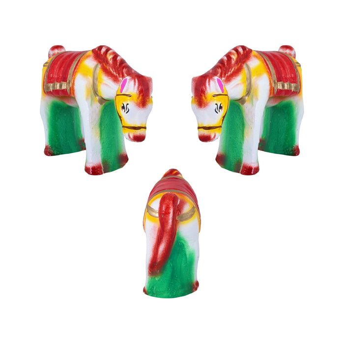 Pandavar Maaruvedam Clay Golu Bommai Set - 9.5 x 3 Inches | Giri Golu Doll/ Navaratri Kolu Bommai/Gombe
