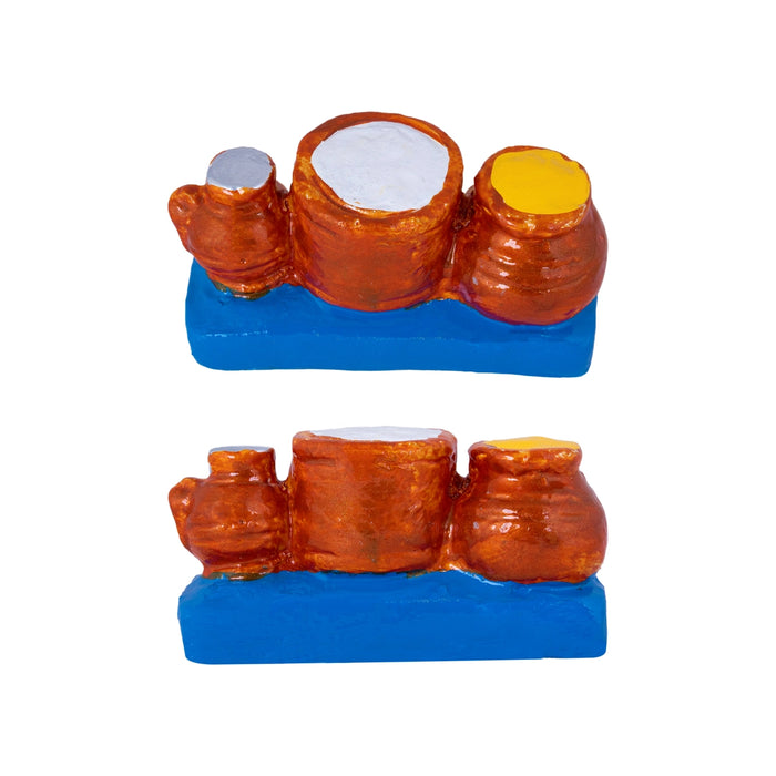 Pandavar Maaruvedam Clay Golu Bommai Set - 9.5 x 3 Inches | Giri Golu Doll/ Navaratri Kolu Bommai/Gombe