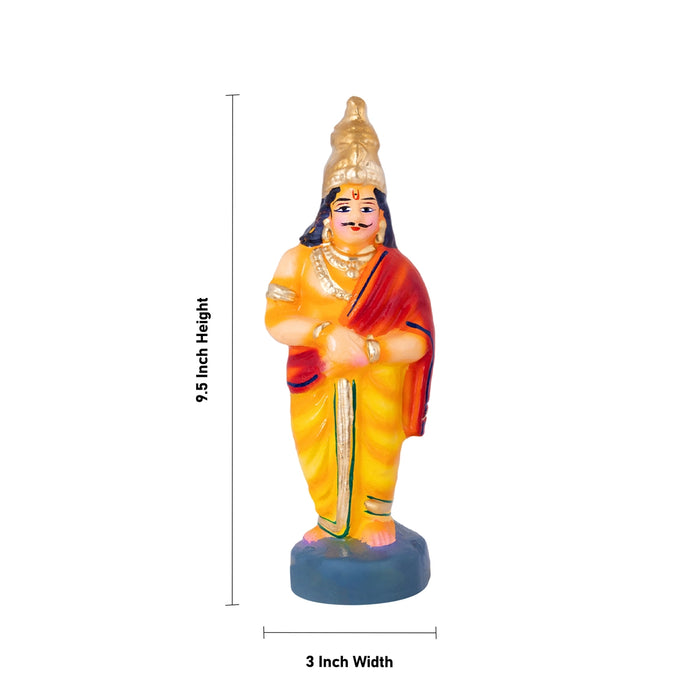 Pandavar Maaruvedam Clay Golu Bommai Set - 9.5 x 3 Inches | Giri Golu Doll/ Navaratri Kolu Bommai/Gombe