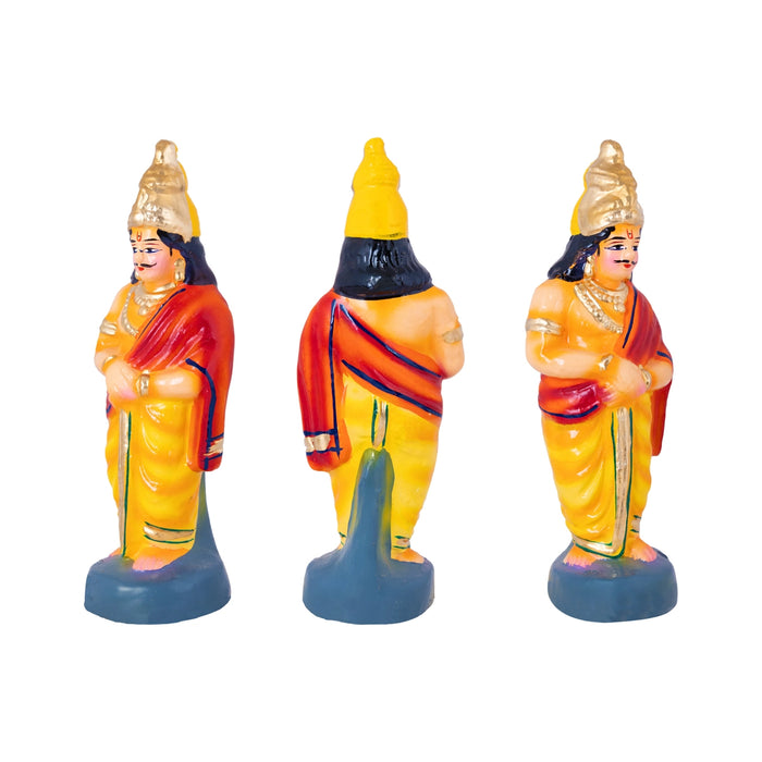 Pandavar Maaruvedam Clay Golu Bommai Set - 9.5 x 3 Inches | Giri Golu Doll/ Navaratri Kolu Bommai/Gombe