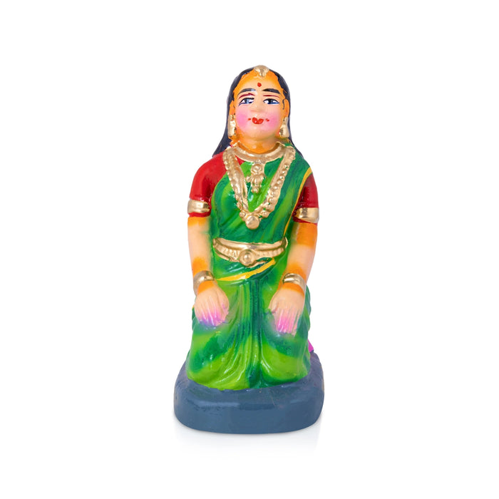 Pandavar Maaruvedam Clay Golu Bommai Set - 9.5 x 3 Inches | Giri Golu Doll/ Navaratri Kolu Bommai/Gombe