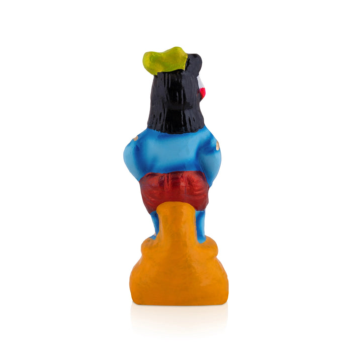 Krishna Clay Golu Bommai - 7 x 4 Inches | Giri Golu Doll/ Navaratri Golu Bomma/ Gombe/ Bommai