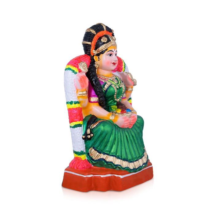 Varalakshmi Clay Golu Bommai - 12 x 8 Inches | Giri Golu Doll/ Navaratri Golu Bomma/Gombe/Bommai