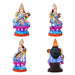 Lakshmi Saraswati Durga Clay Golu Bommai Set - 18 x 11 Inches | Giri Golu Doll/ Navaratri Golu Bomma/Gombe - Clay Kolu Bommai