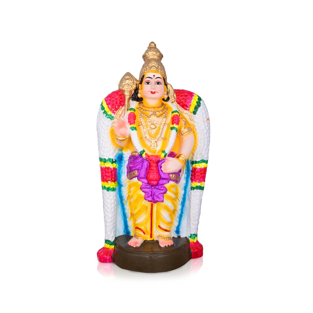 Salem Murugan Clay Golu Bommai - 12 x 7 Inches | Giri Golu Doll/ Navaratri Golu Bomma/Gombe/Bommai