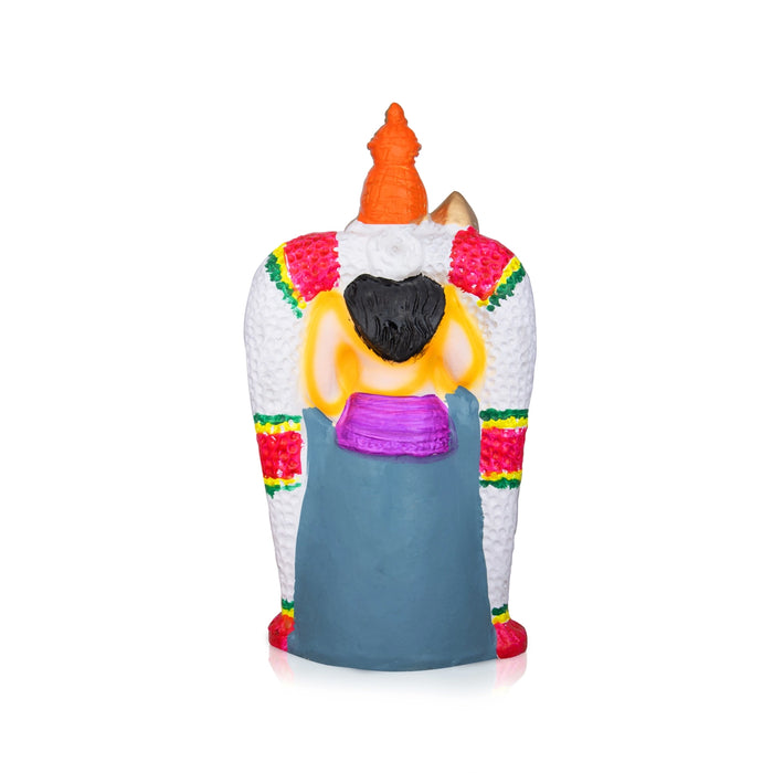 Salem Murugan Clay Golu Bommai - 12 x 7 Inches | Giri Golu Doll/ Navaratri Golu Bomma/Gombe/Bommai