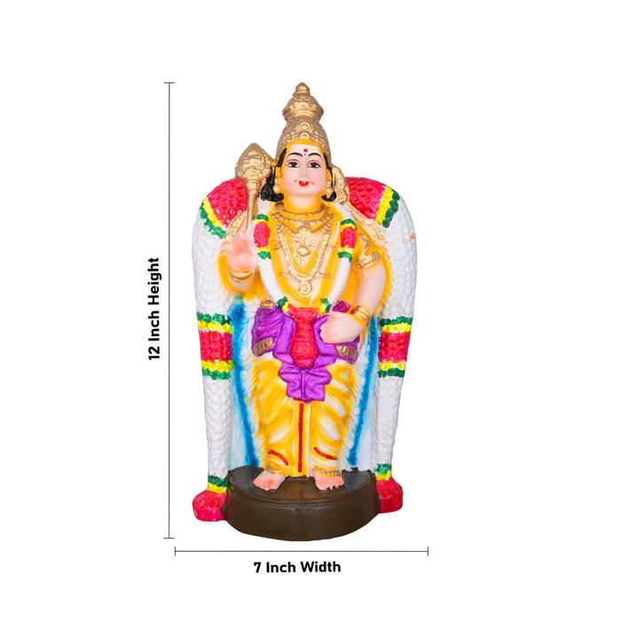 Salem Murugan Clay Golu Bommai - 12 x 7 Inches | Giri Golu Doll/ Navaratri Golu Bomma/Gombe/Bommai