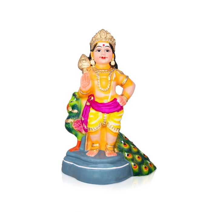 Murugar Clay Golu Bommai - 12 x 8.5 Inches | Giri Golu Doll/ Navaratri Golu Bomma/Gombe/Bommai