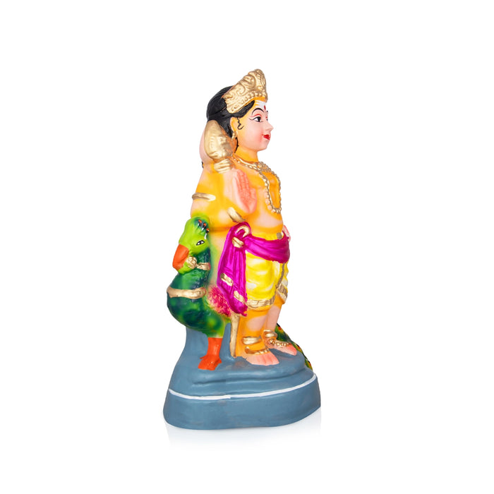 Murugar Clay Golu Bommai - 12 x 8.5 Inches | Giri Golu Doll/ Navaratri Golu Bomma/Gombe/Bommai