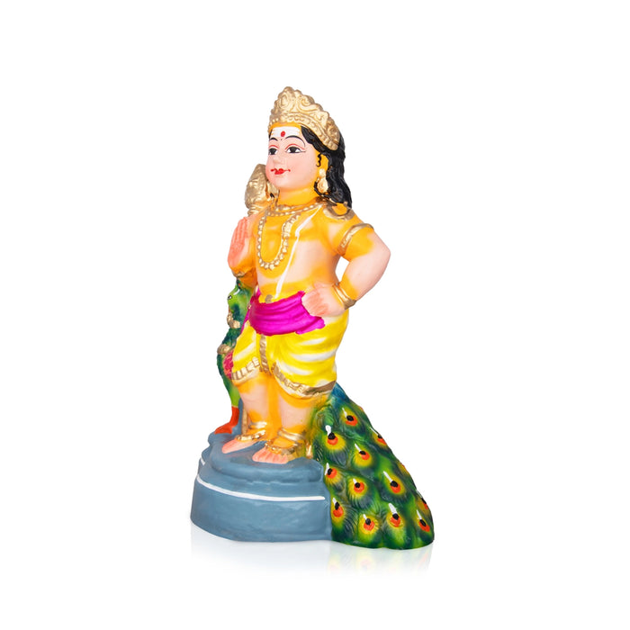 Murugar Clay Golu Bommai - 12 x 8.5 Inches | Giri Golu Doll/ Navaratri Golu Bomma/Gombe/Bommai