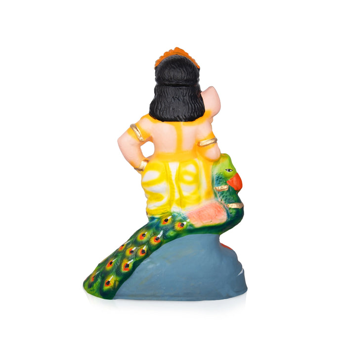 Murugar Clay Golu Bommai - 12 x 8.5 Inches | Giri Golu Doll/ Navaratri Golu Bomma/Gombe/Bommai