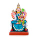 Balambigai Sitting On Thiripurasundari Clay Golu Bommai - 12 x 7 Inches | Giri Golu Doll/ Navaratri Golu Bomma - Clay Kolu Bommai