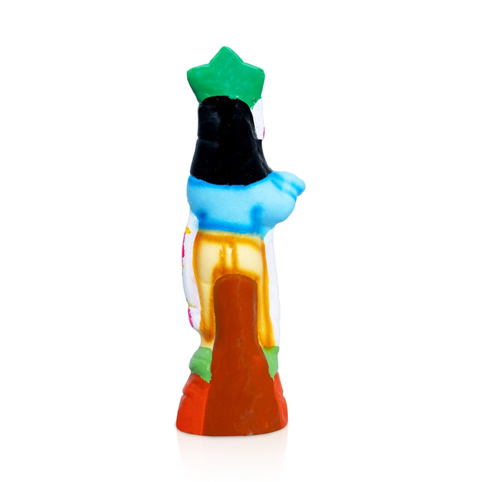 Flute Krishna - 9.5 x 3 Inches | Paper Mache Doll / Golu Doll / Golu Bommai / Janmashtami Decoration - Paper Mache Kolu Bommai