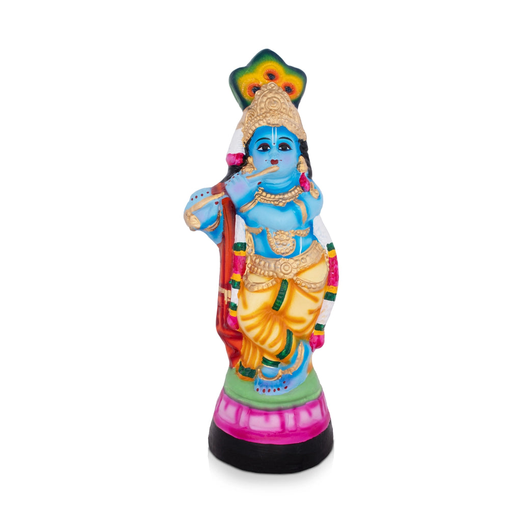 Krishnan Statue - 17 x 5.5 Inches | Giri Golu Doll/ Paper Mache Doll/ Navratri Bommai