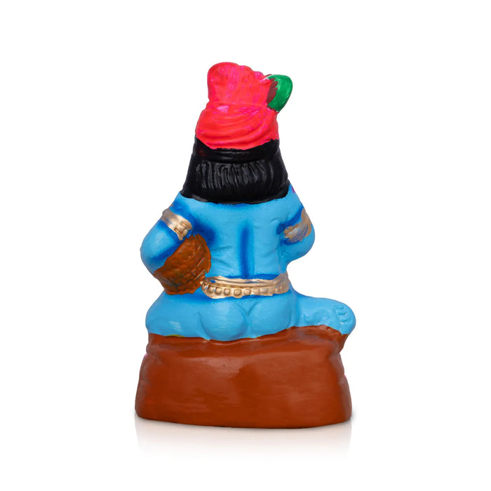 Butter Krishna Paper Mache Golu Bommai – 6 X 3.25 Inches | Giri Golu Doll / Navaratri Golu Bomma / Gombe / Kolu Bommai