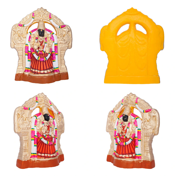 Perumal Thayar Paper Mache Golu Bommai Pair - 12 x 9 Inches | Giri Golu Doll/Navaratri Golu Bomma/Gombe/Bommai - Paper Mache Kolu Bommai