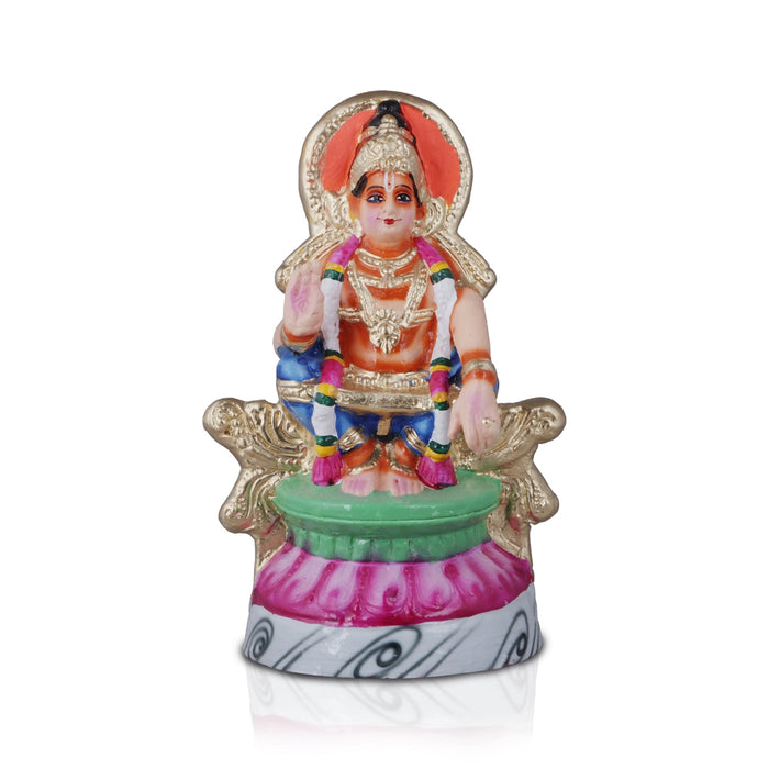 Ayyappan Statue Paper Mache Golu Bommai - 12 x 7 Inches | Giri Golu Doll/ Navaratri Golu Bomma/Gombe/Bommai