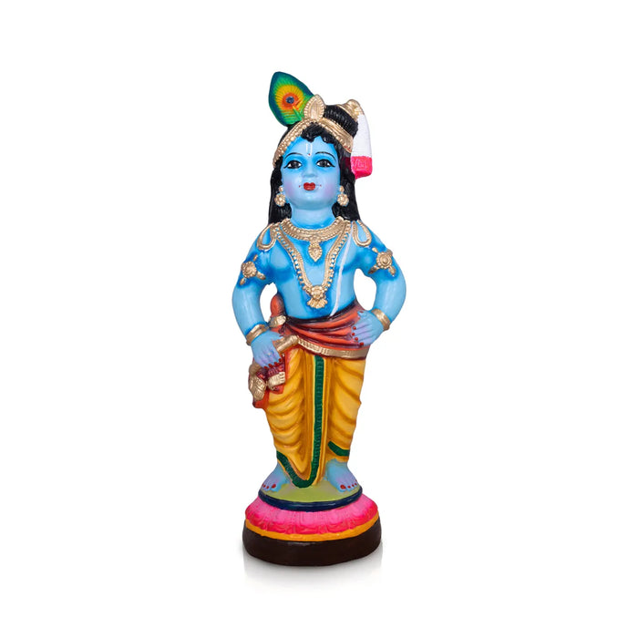 Vittoba Krishna Paper Mache Golu Bommai – 22 X 8 Inches | Giri Golu Doll / Navaratri Golu Bomma / Gombe / Bommai