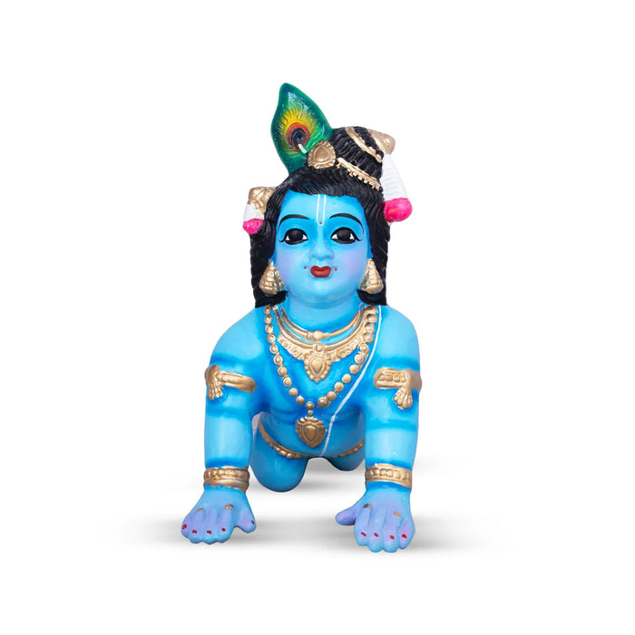 Crawling Krishna Paper Mache Golu Bommai – 15 X 13.5 Inches | Giri Golu Doll / Navaratri Golu Bomma / Gombe / Bommai