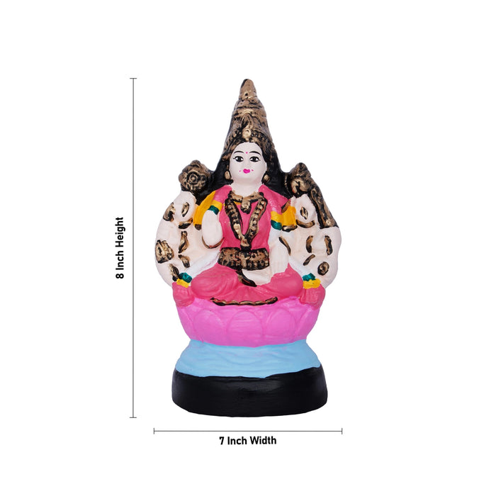 Ashtalakshmi Idol Paper Mache Golu Bommai Set- 8 x 7 Inches | Giri Golu Doll/Navaratri Golu Bomma/Gombe/Bommai - Paper Mache Kolu Bommai