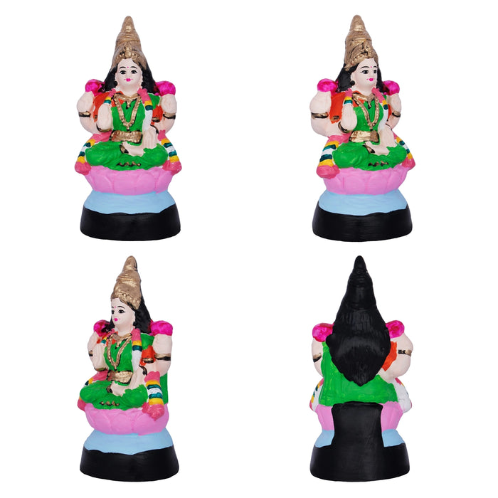 Ashtalakshmi Idol Paper Mache Golu Bommai Set- 8 x 7 Inches | Giri Golu Doll/Navaratri Golu Bomma/Gombe/Bommai - Paper Mache Kolu Bommai