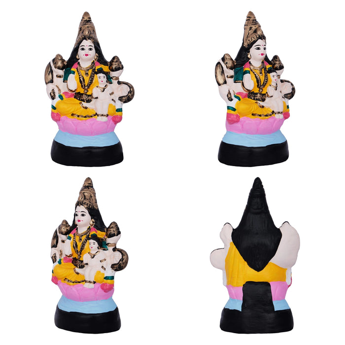 Ashtalakshmi Idol Paper Mache Golu Bommai Set- 8 x 7 Inches | Giri Golu Doll/Navaratri Golu Bomma/Gombe/Bommai - Paper Mache Kolu Bommai