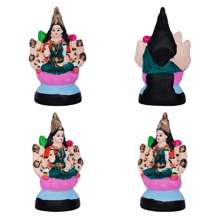 Ashtalakshmi Idol Paper Mache Golu Bommai Set- 8 x 7 Inches | Giri Golu Doll/Navaratri Golu Bomma/Gombe/Bommai - Paper Mache Kolu Bommai