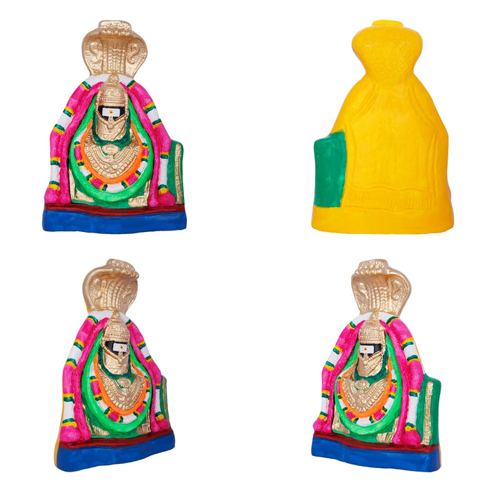 Annamalai Unnamalai Paper Mache Golu Bommai Pair - 13 x 9 Inches | Giri Golu Doll/ Navaratri Golu Bomma/ Gombe - Paper Mache Kolu Bommai