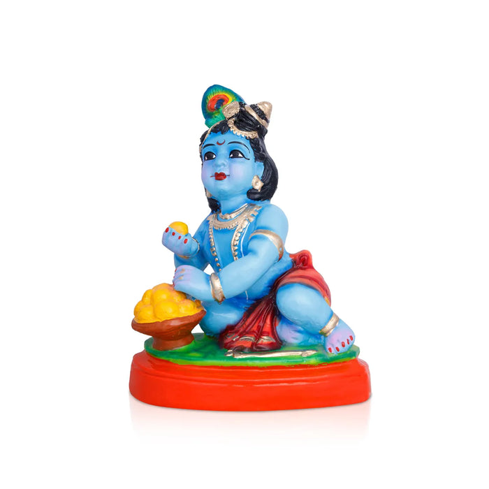 Laddu Krishna Paper Mache Golu Bommai – 15 X 10.5 Inches | Giri Golu Doll / Navaratri Golu Bomma / Gombe / Bommai