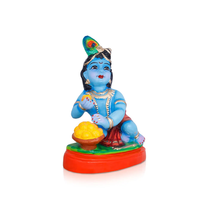 Laddu Krishna Paper Mache Golu Bommai – 15 X 10.5 Inches | Giri Golu Doll / Navaratri Golu Bomma / Gombe / Bommai