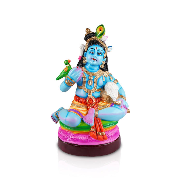 Butter Krishna Paper Mache Golu Bommai - 27 x 16 Inches | Giri Golu Doll/ Navaratri Golu Bomma/Gombe